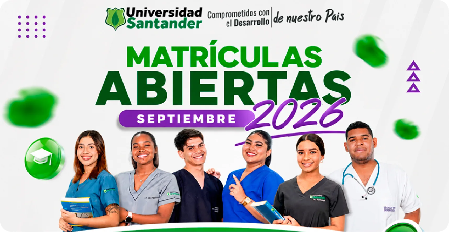 Matrículas abiertas septiembre 2026. Universidad Santander